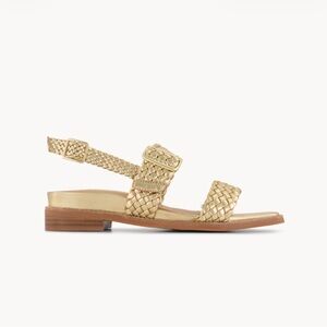 BARED Footwear Gorgeous and 
Beautifully Constructed Gold Leather Sandals